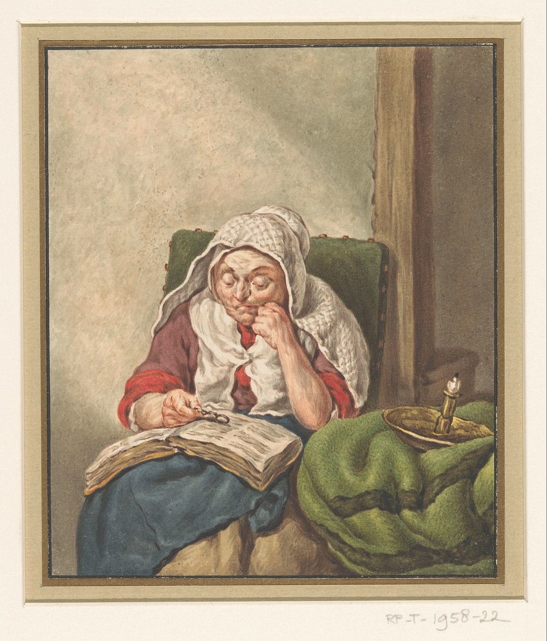 Jego matka czyta Biblię autorstwa Pieter Christoffel Wonder