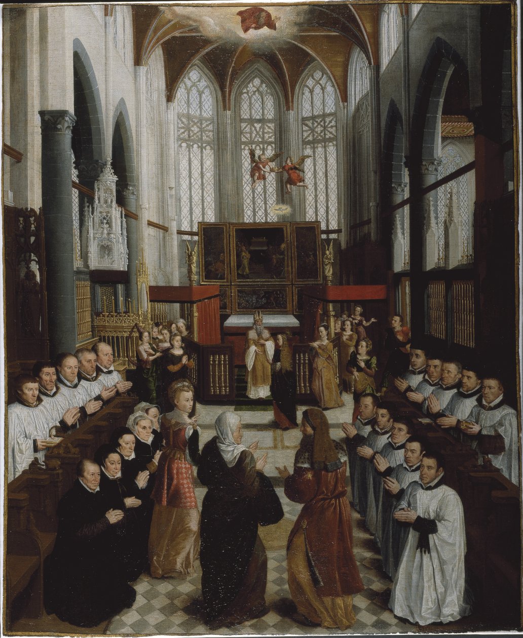 Ofiarowanie Matki Boskiej w Świątyni, ok. 1530-35 (olej na płótnie lnianym) autorstwa Pieter Claeissens