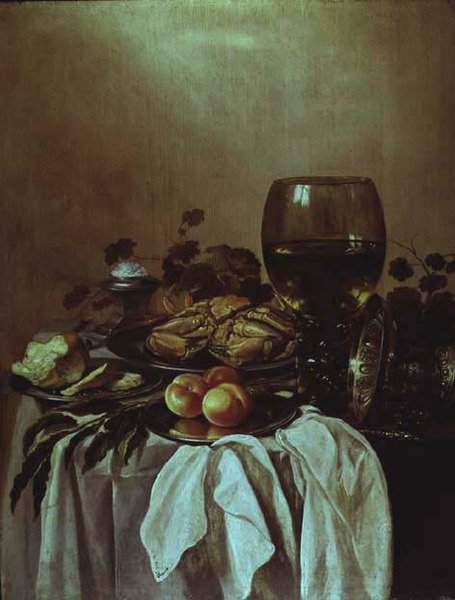 Martwa natura z krabem autorstwa Pieter Claesz