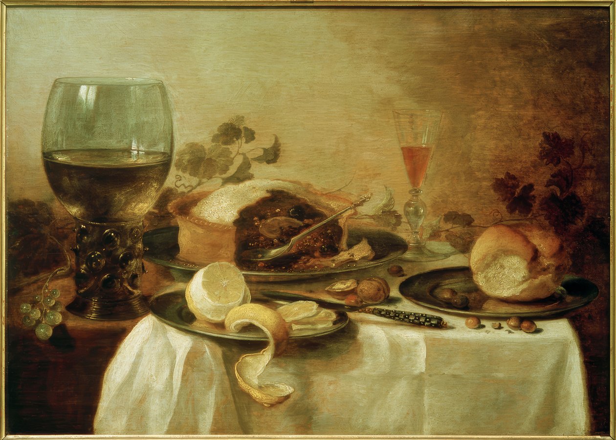 Martwa natura z pasztetem autorstwa Pieter Claesz