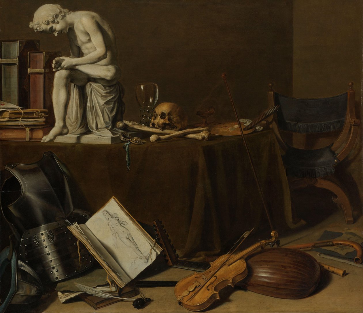 Vanitas Martwa natura ze Spinario autorstwa Pieter Claesz