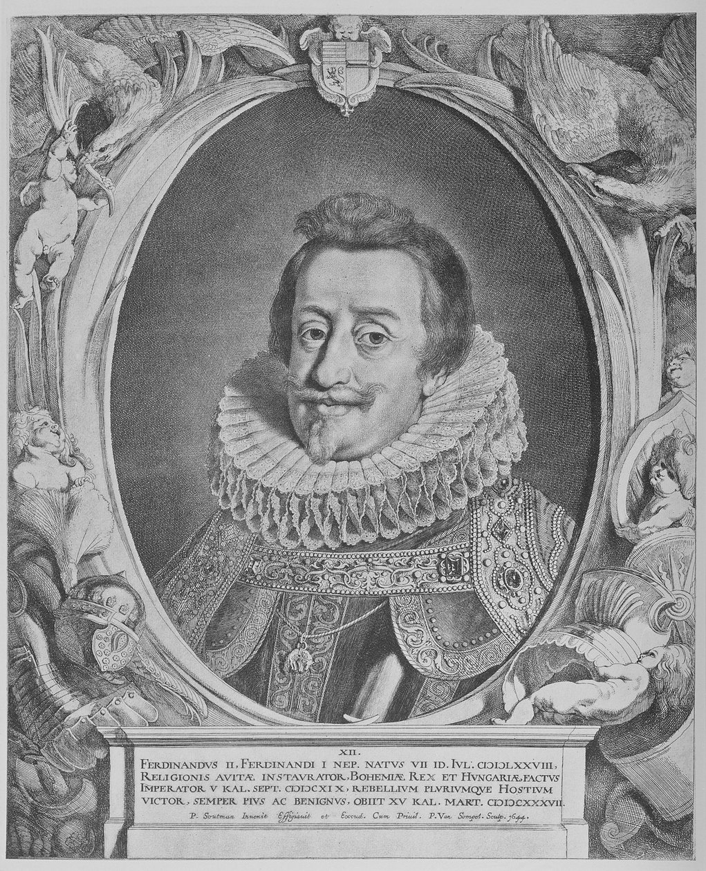 Ferdynand II, cesarz rzymski, ryty przez Pietera van Sompla, 1644 autorstwa Pieter Claesz Soutman