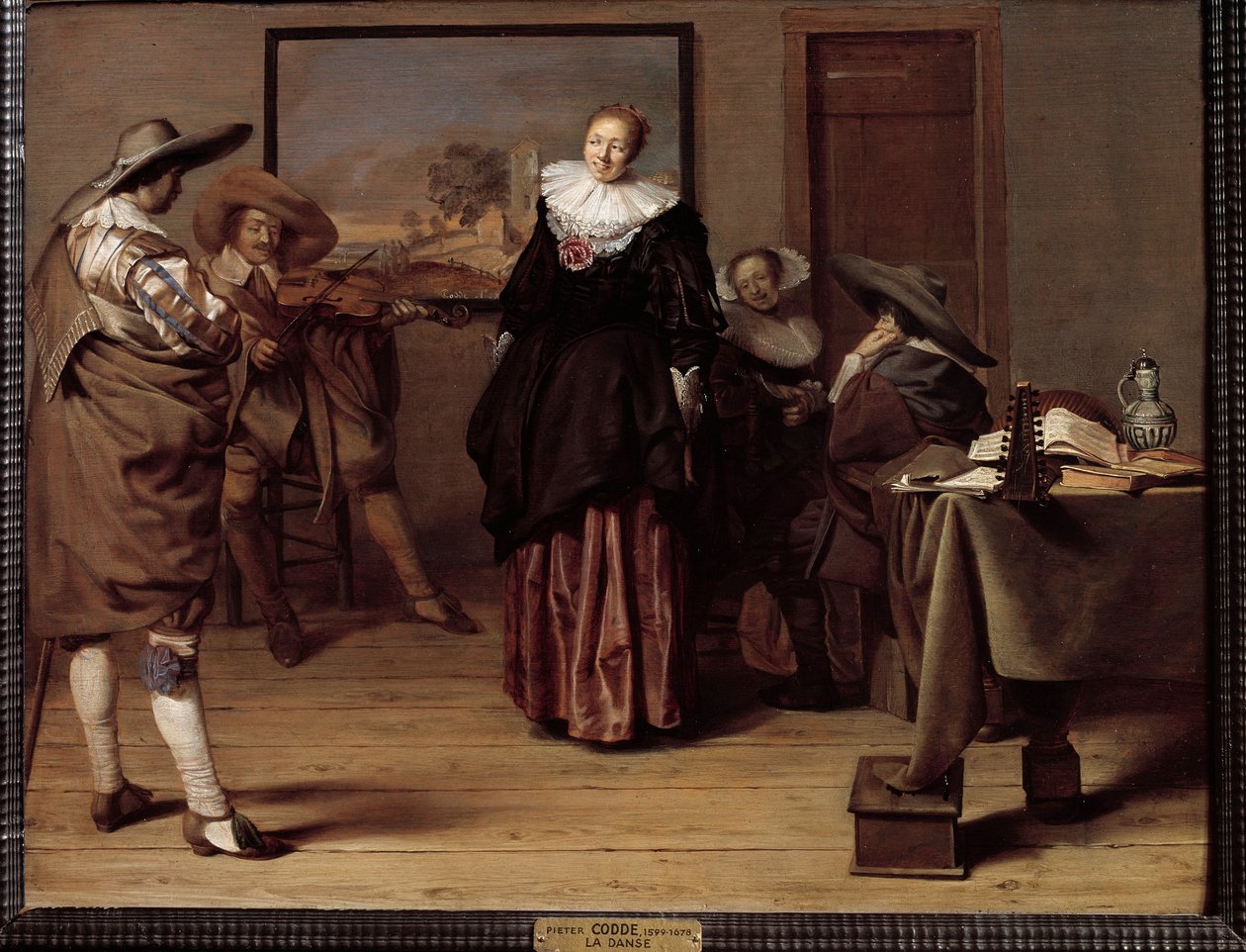 Lekcja tańca Malarstwo Pietera Codde (1599-1678) autorstwa Pieter Codde