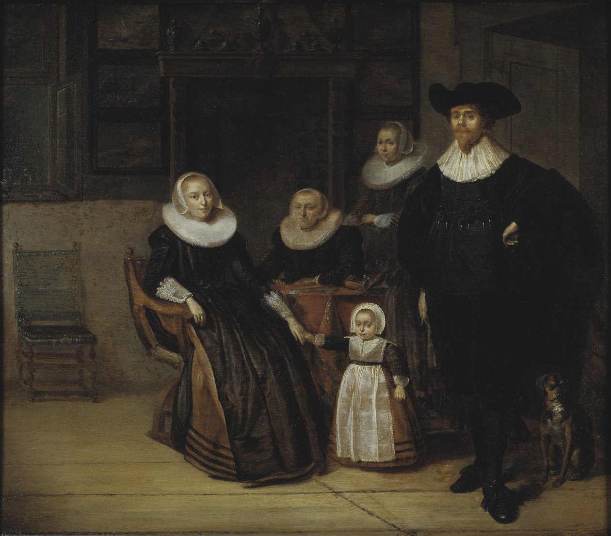 Portret rodziny, 1661 autorstwa Pieter Codde