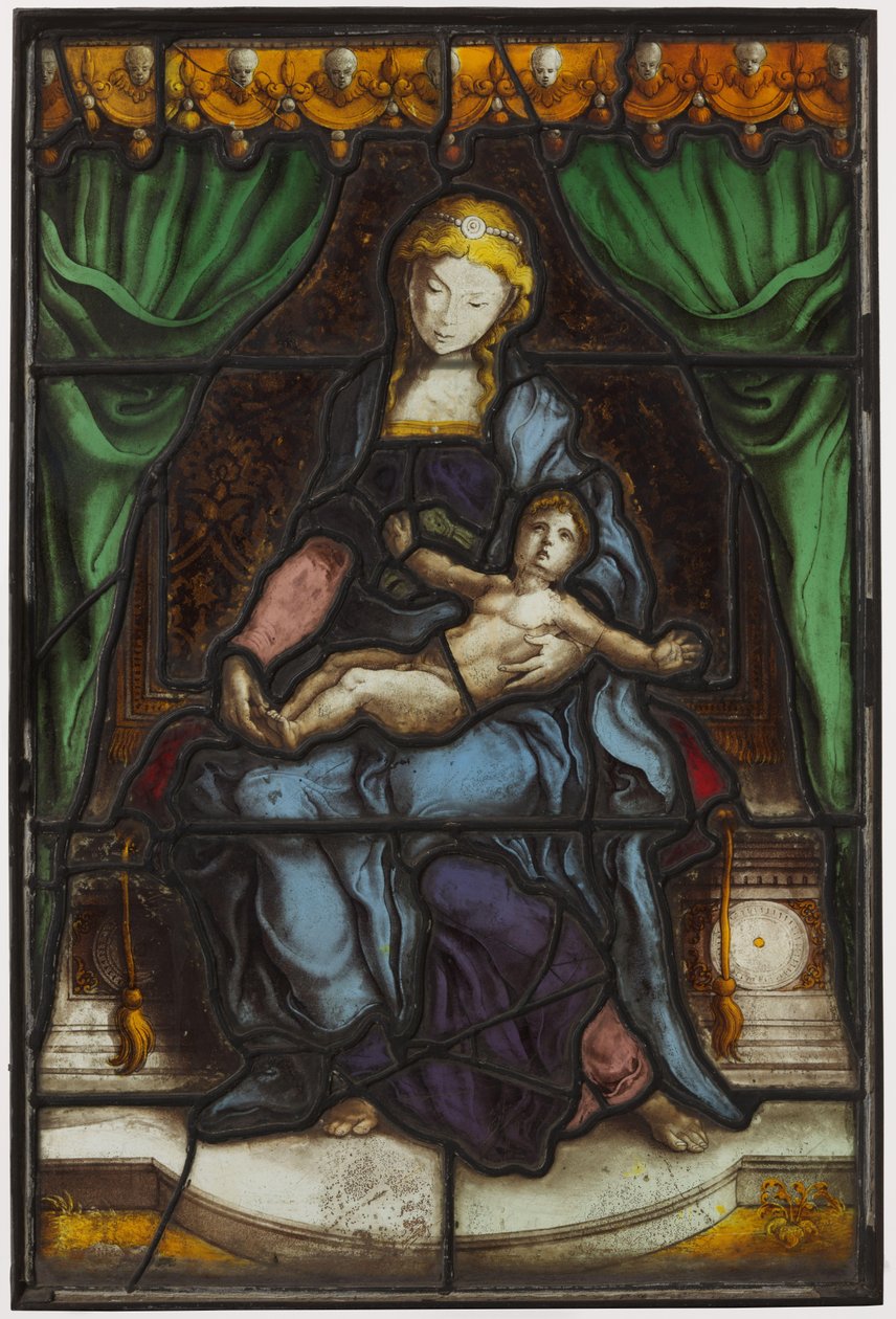 Okno z Madonną z Dzieciątkiem autorstwa Pieter Coecke van Aelst (I) (circle of)