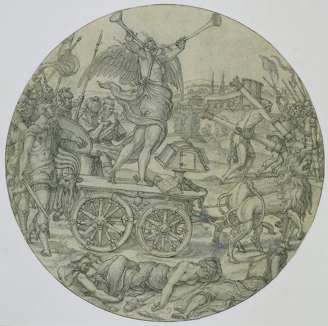 Triumf Sławy autorstwa Pieter Coecke van Aelst (I) (workshop of)
