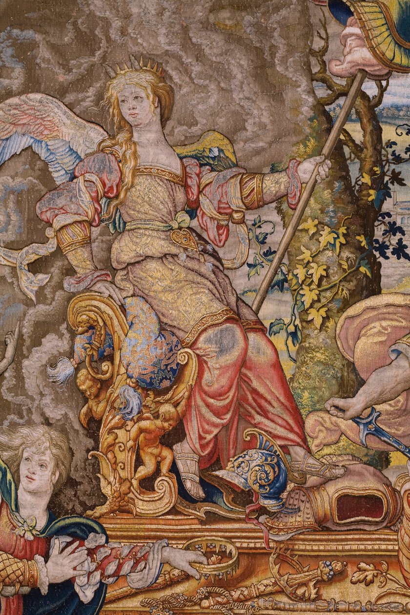 Flamandzki gobelin. Seria Siedem głównych grzechów: Próżność (duma). Rysownik Pieter Coecke van Aelst. Atelier w Brukseli. ok. 1542-1544. autorstwa Pieter Coecke van Aelst