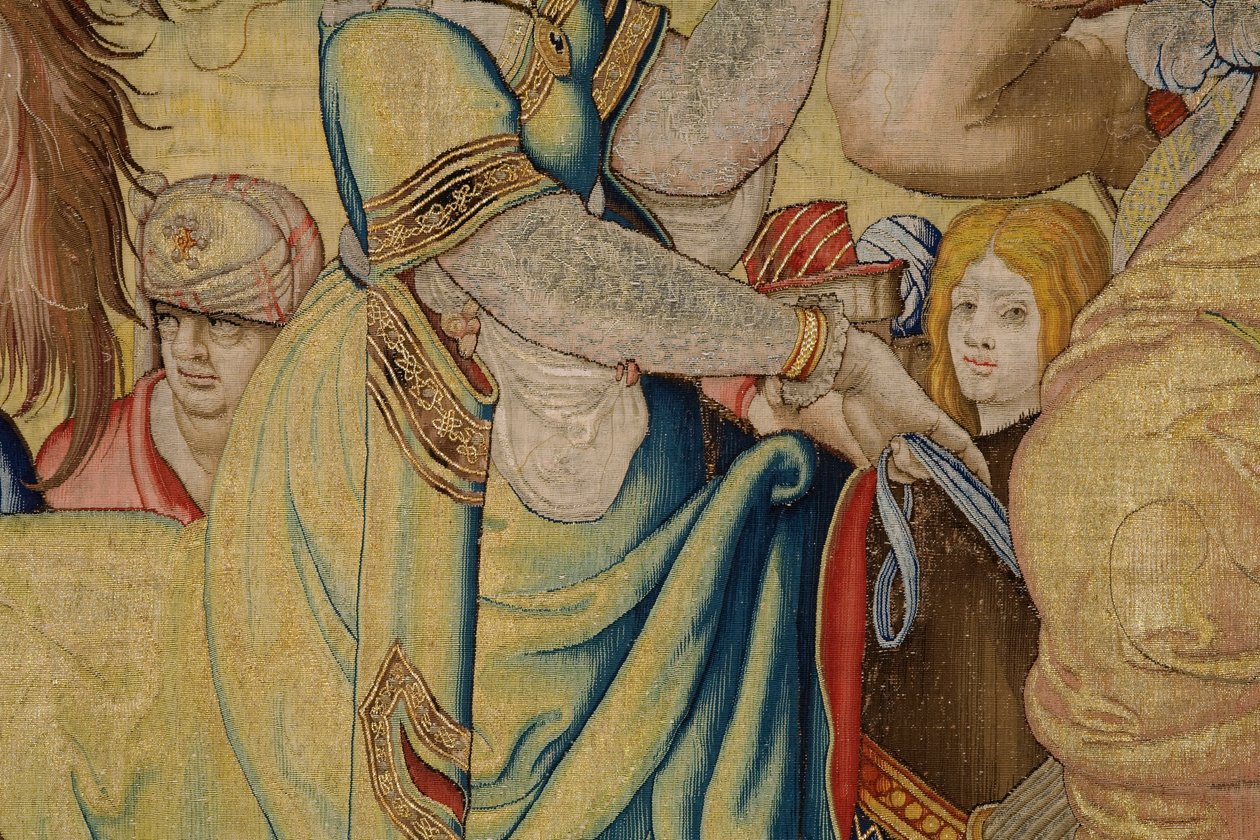 Flamandzki gobelin. Seria Siedem głównych grzechów: Próżność (duma). Rysownik Pieter Coecke van Aelst. Atelier w Brukseli. ok. 1542-1544. autorstwa Pieter Coecke van Aelst