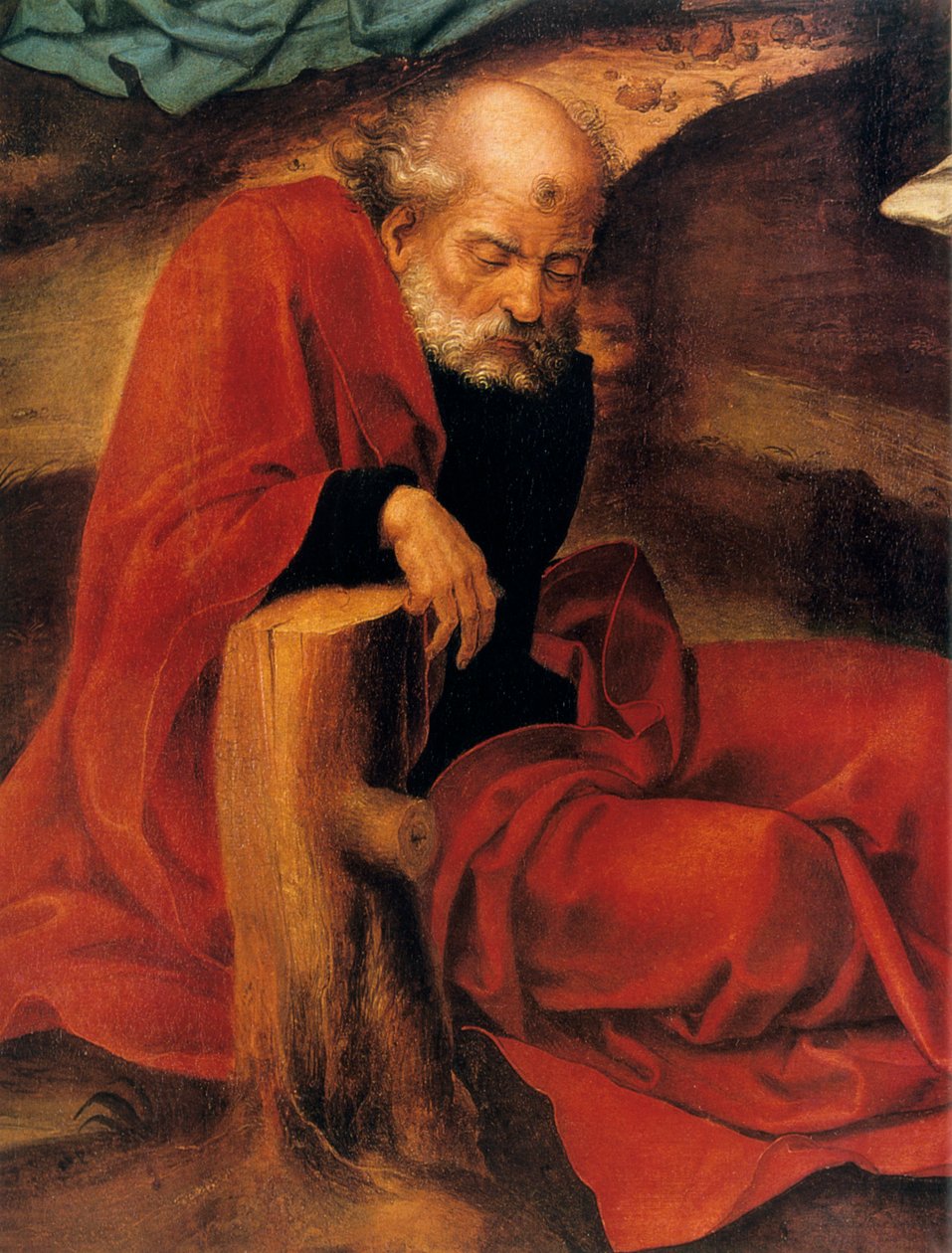 Agonia w ogrodzie, detal, 1527-1530. autorstwa Pieter Coecke van Aelst