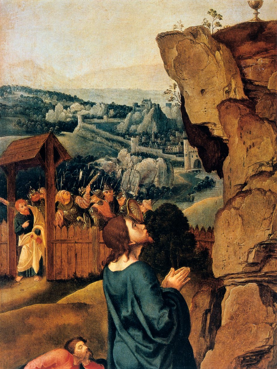 Agonia w ogrodzie, detal, 1527-1530. autorstwa Pieter Coecke van Aelst