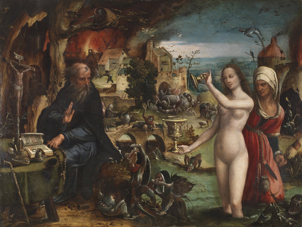 Kuszenie św. Antoniego autorstwa Pieter Coecke van Aelst