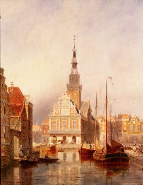 Dom Wagi, Alkmaar, Holandia autorstwa Pieter Cornelis Dommerson
