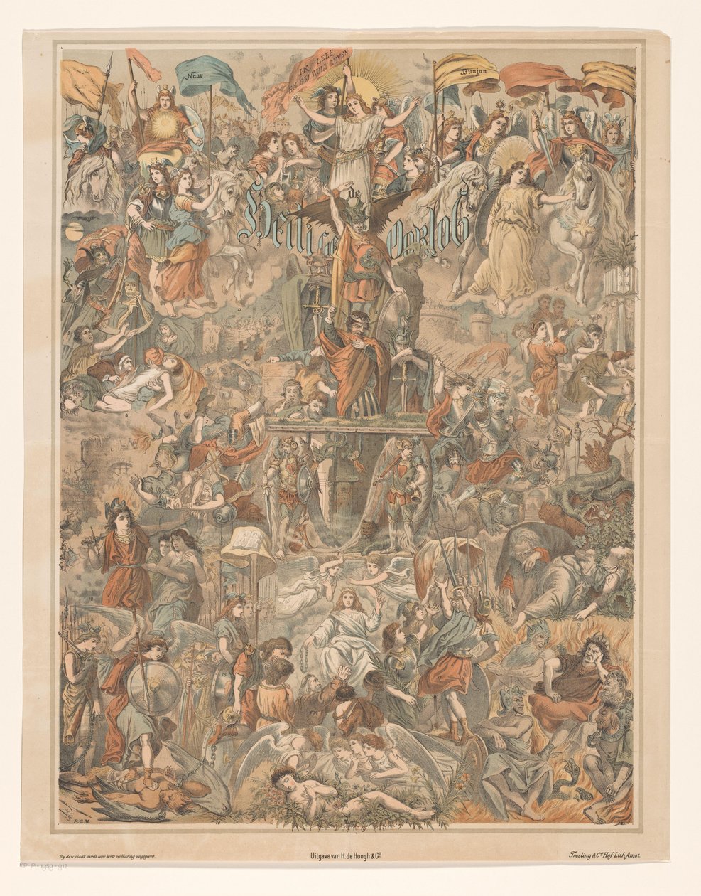 Alegoria Świętej Wojny Święta Wojna (tytuł na obiekcie) autorstwa Pieter Cornelis Mondriaan (sr.)