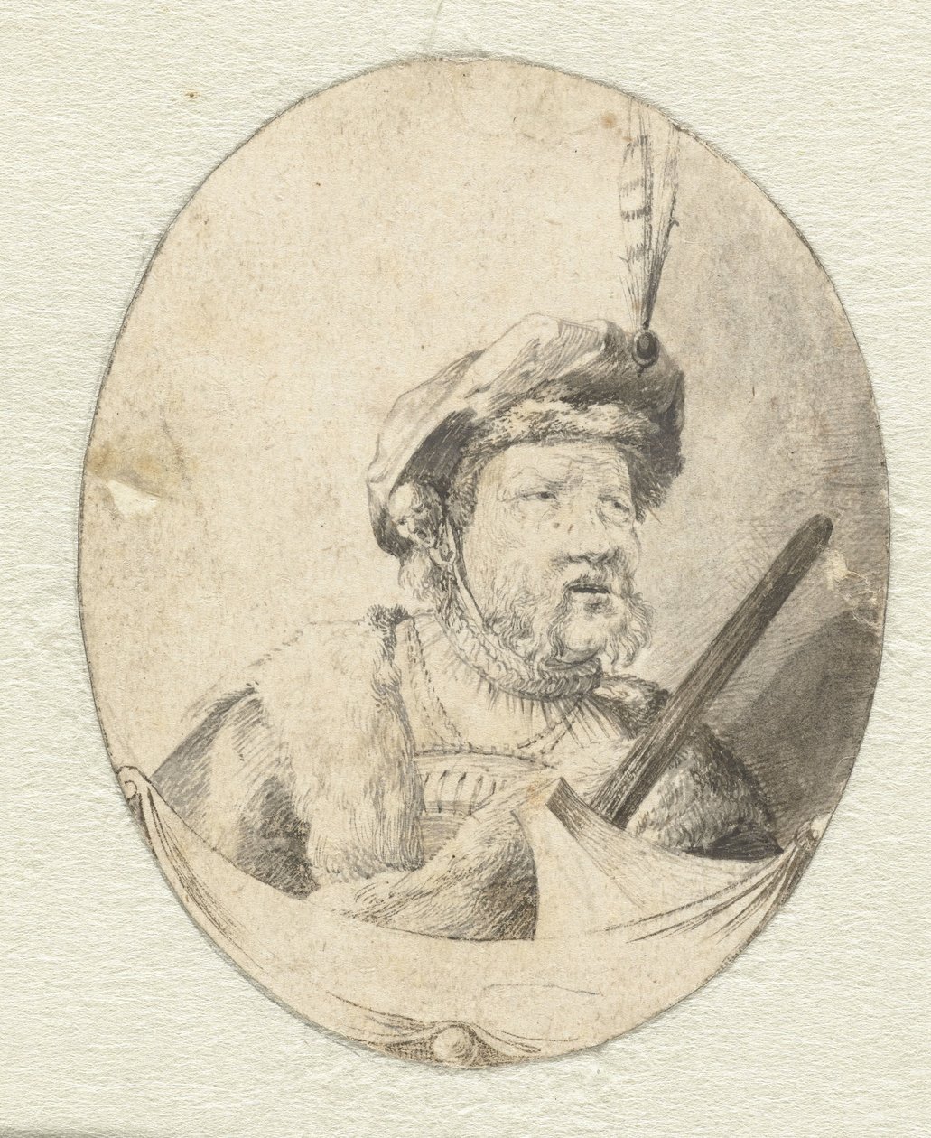 Popiersie mężczyzny w orientalnym stroju autorstwa Pieter Cornelisz. Verbeeck (possibly)