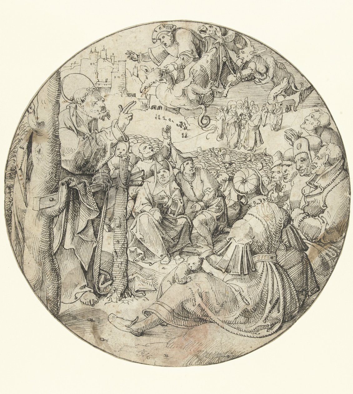 Piotr powoduje upadek Szymona Maga autorstwa Pieter Cornelisz. genaamd Kunst