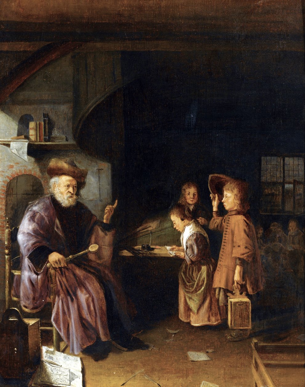 Nauczyciel uczący swoich uczniów w klasie przez Pietera Cornelisza van Egmondt autorstwa Pieter Cornelisz van Egmondt
