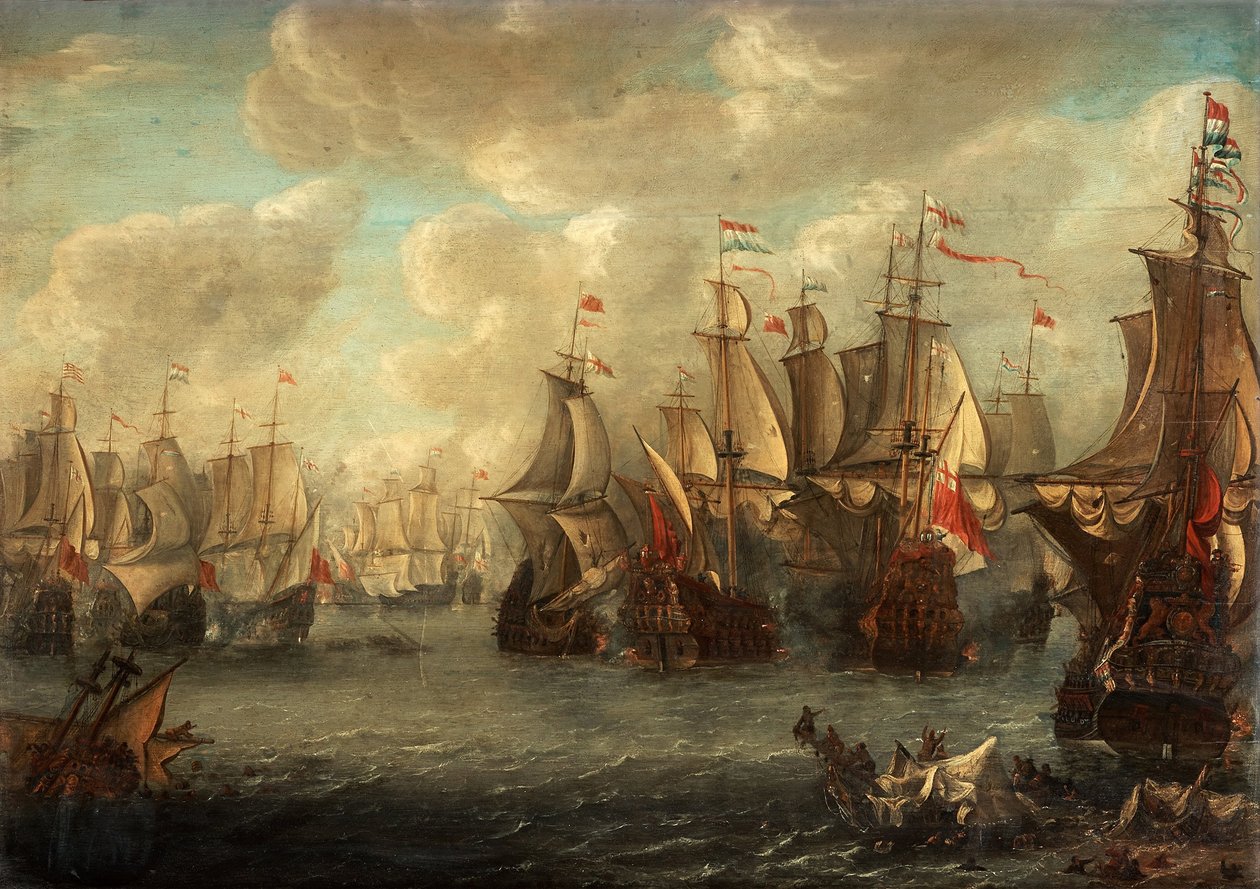 Najazd na Medway, 1667 autorstwa Pieter Cornelisz van Soest