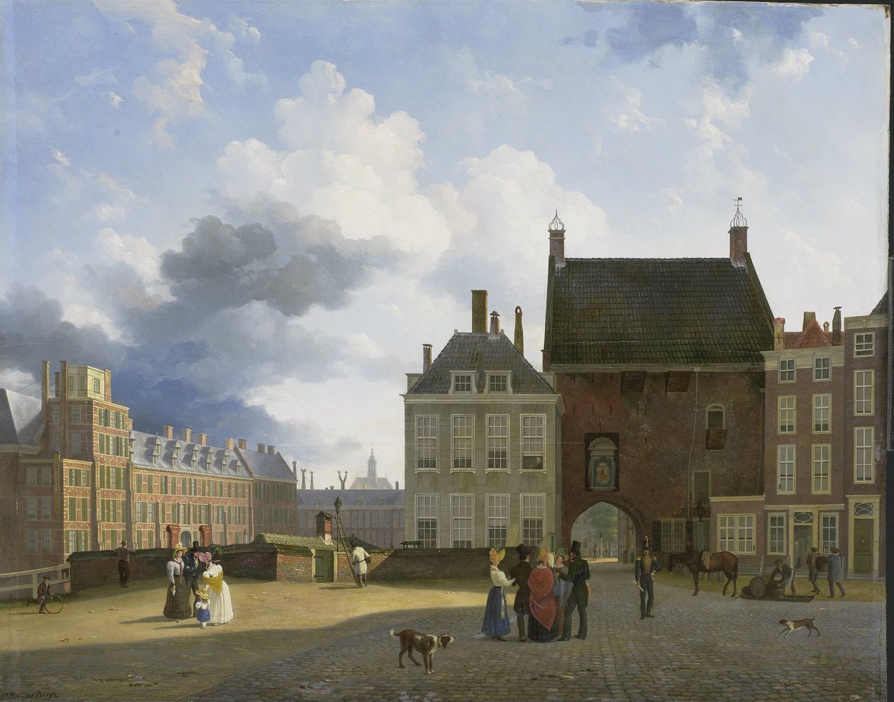 Brama Więzienna i Miejsce, Haga autorstwa Pieter Daniel van der Burgh