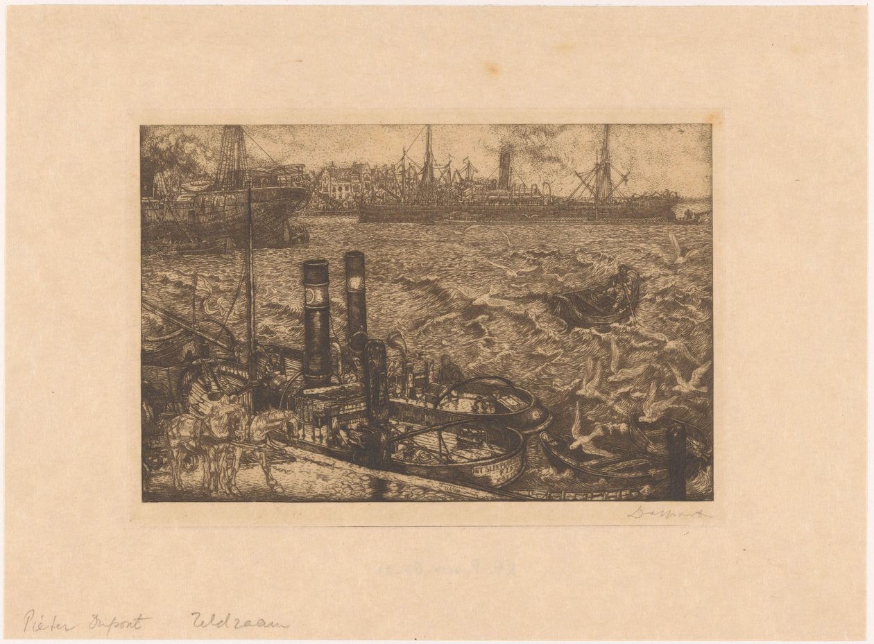 Port z holownikami w Rotterdamie autorstwa Pieter Dupont