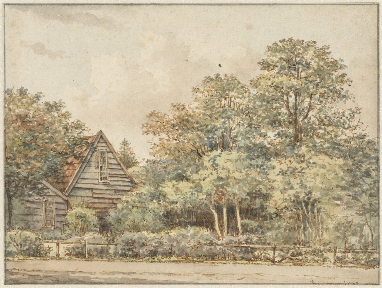 Dom w zalesionym terenie autorstwa Pieter Ernst Hendrik Praetorius