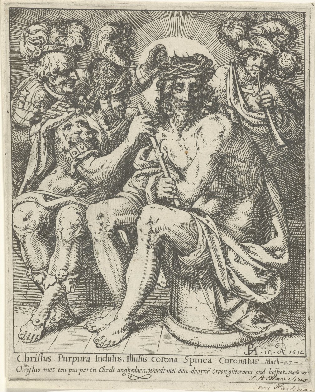 Chrystus z koroną cierniową autorstwa Pieter Feddes van Harlingen