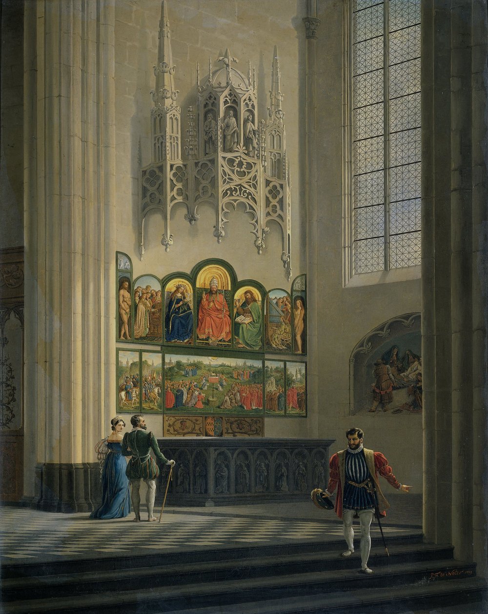 Ołtarz Gandawski w katedrze św Bawona w Gandawie, 1829 autorstwa Pieter Frans De Noter