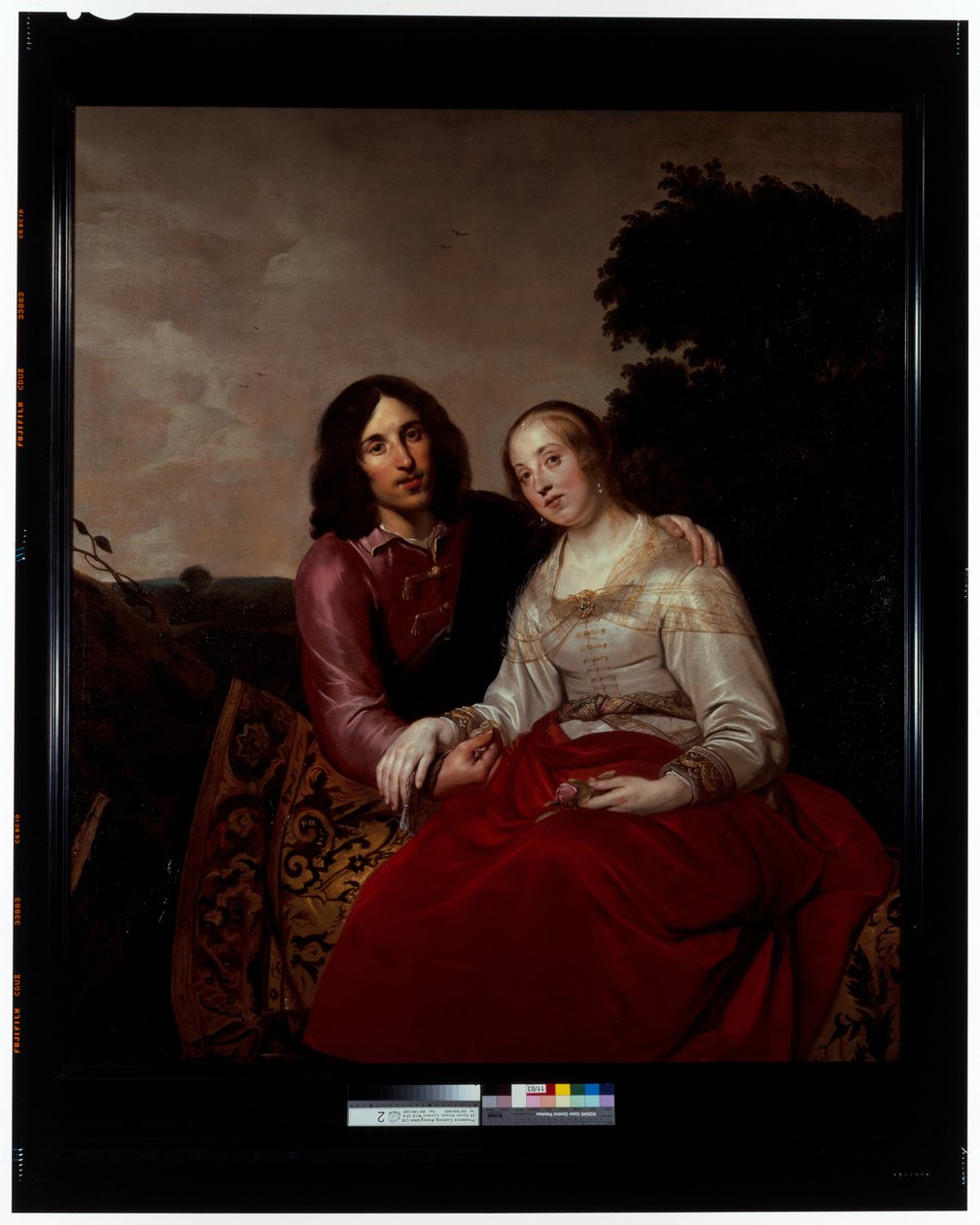 Portret małżeński młodej pary w krajobrazie autorstwa Pieter Fransz. de Grebber