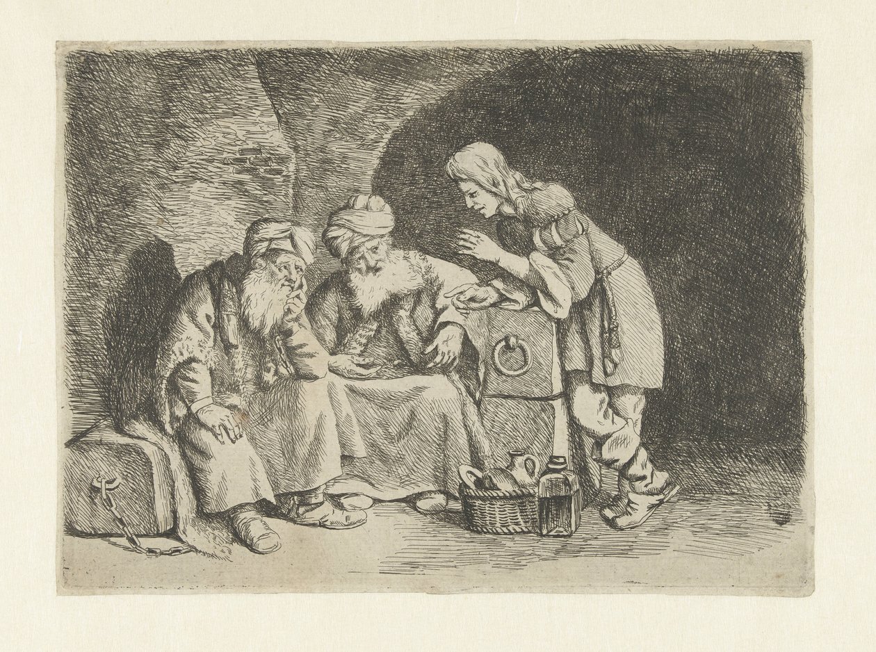 Józef wyjaśnia sny piekarza i podczaszy autorstwa Pieter Fransz de Grebber