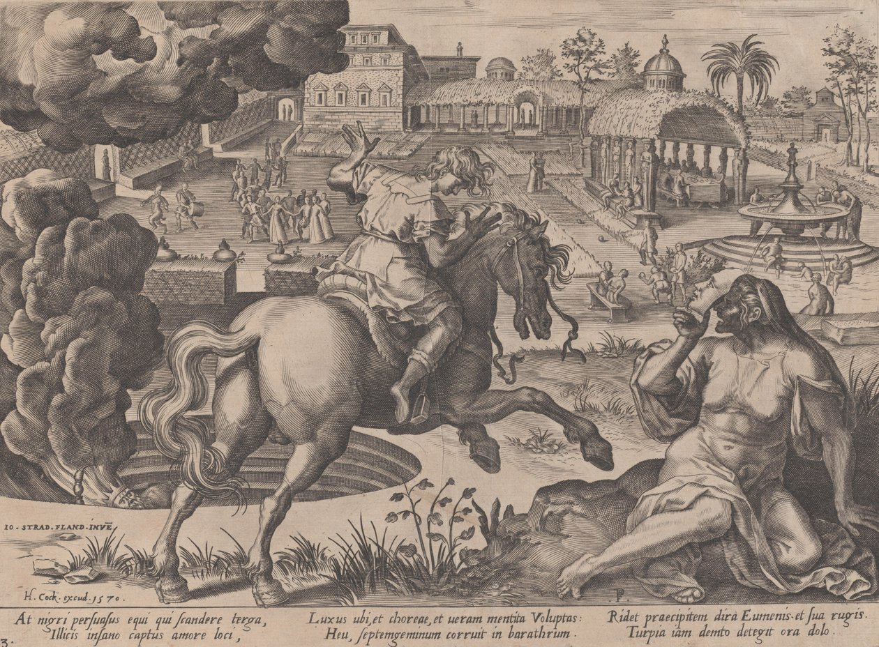 Pokusa luksusu, z cyklu życia ludzkiego, 1570. autorstwa Pieter Furnius