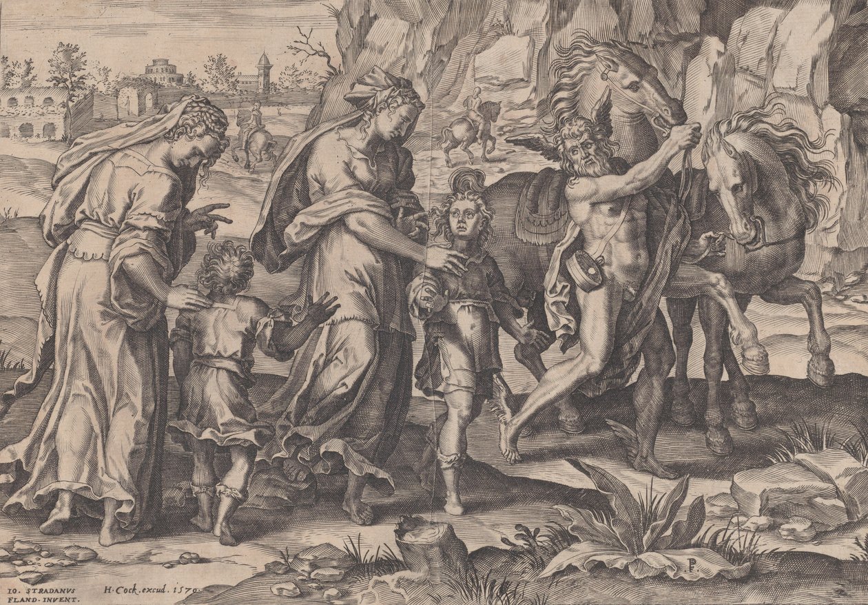 Młodzież, z Biegu życia ludzkiego, 1570. autorstwa Pieter Furnius