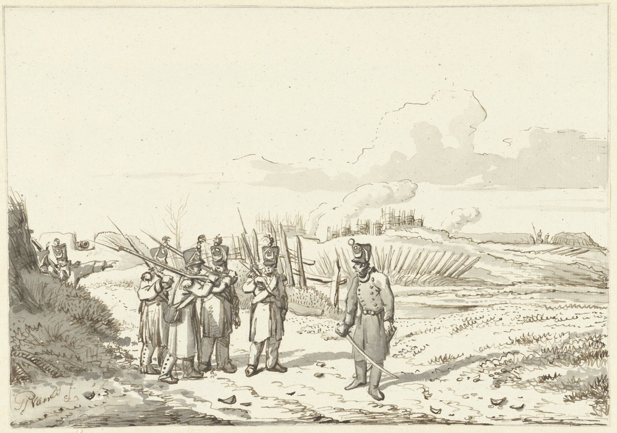 Patrol wędrowny, 1813-1814 autorstwa Pieter Gerardus van Os (signed by artist)