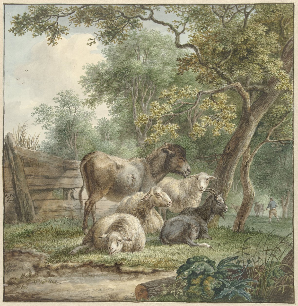Bydło w sadzie autorstwa Pieter Gerardus van Os