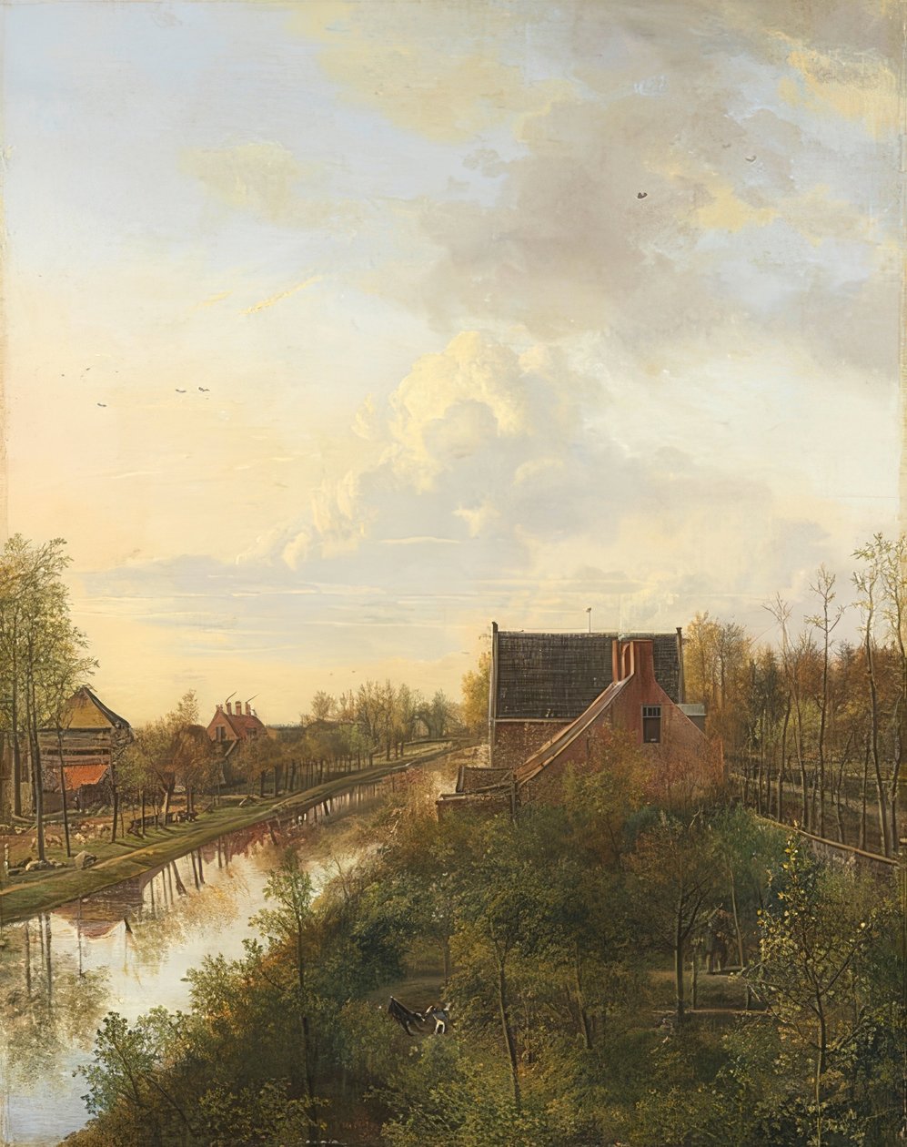 Kanał w Graveland. 1818 autorstwa Pieter Gerardus van Os