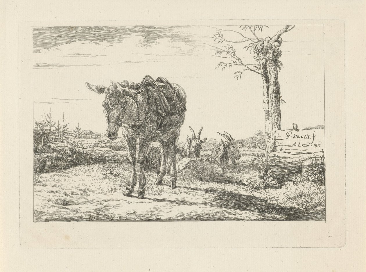 Osioł i dwie kozy autorstwa Pieter Gerardus van Os