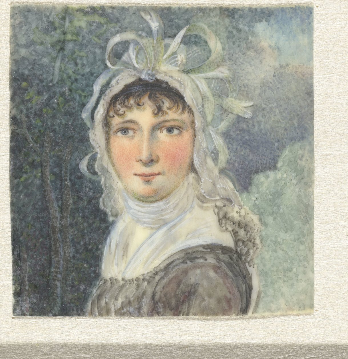 Portret kobiety w kapeluszu z kokardkami autorstwa Pieter Gerardus van Os