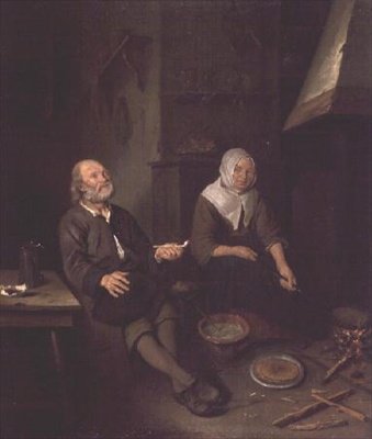 Starsza para w kuchni autorstwa Pieter Gerritsz. van Roestraten