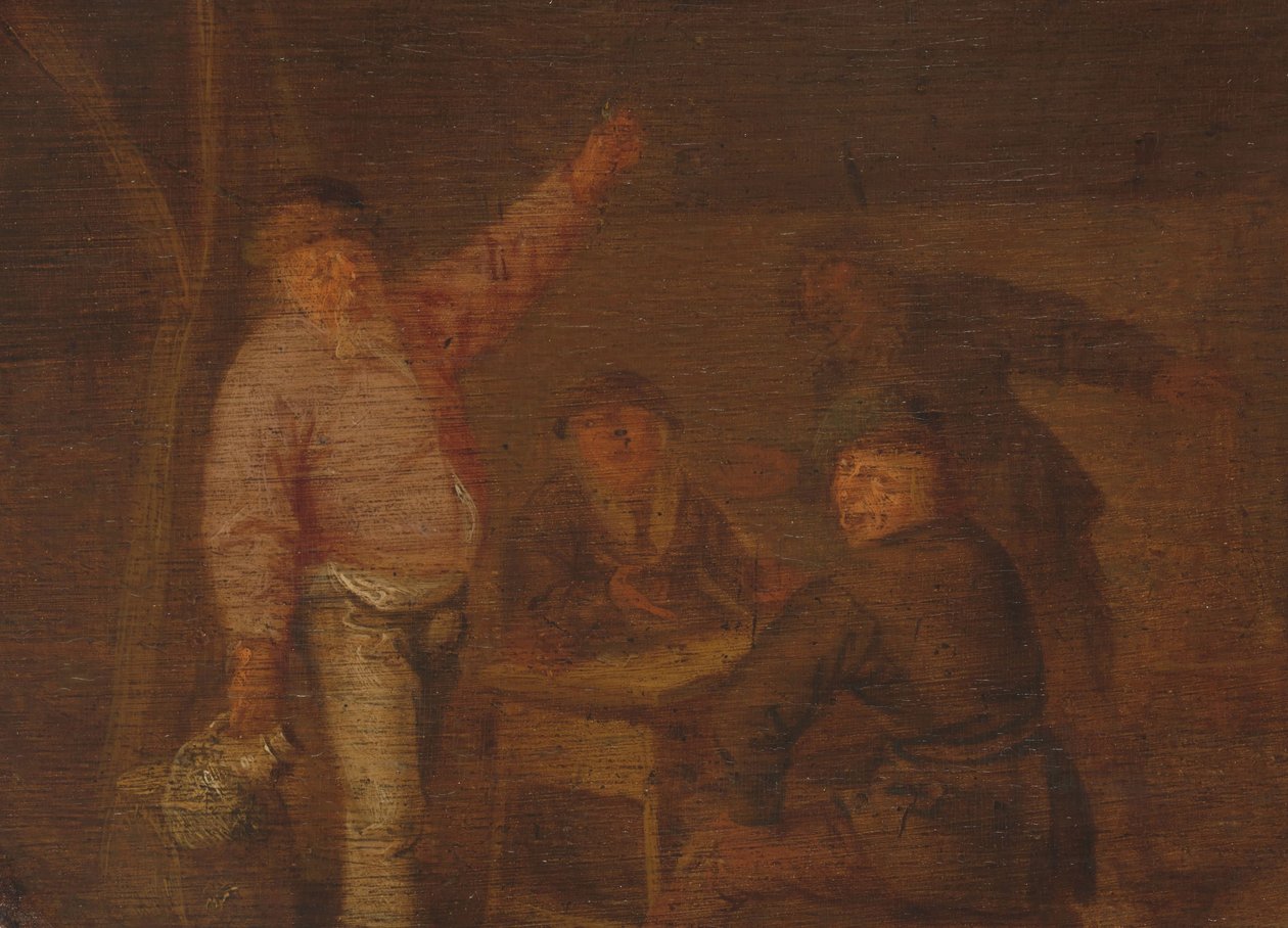 Chłopi pijący w stodole autorstwa Pieter Hermansz. Verelst