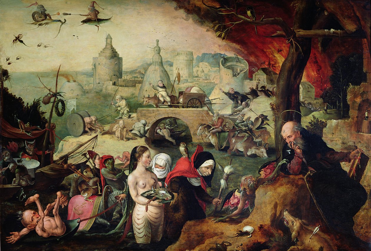 Гэгээн Энтонигийн уруу таталт, 1547 поли autorstwa Pieter Huys