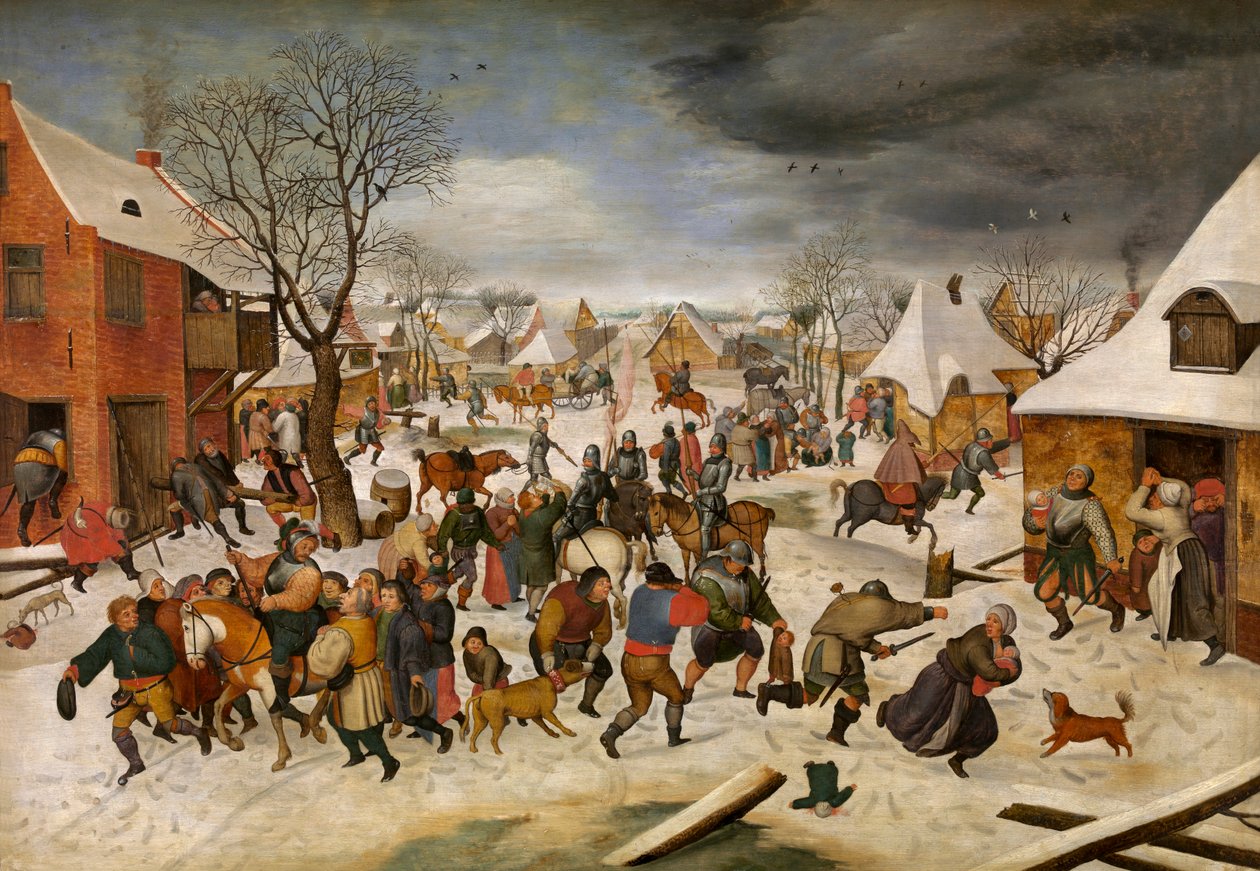 Masakra dzieci w Betlejem (olej na desce) autorstwa Pieter III Brueghel