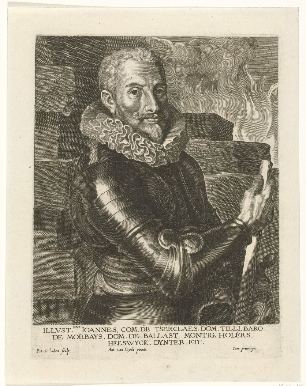 Portret Johanna Tserclaesa, hrabiego Tilly autorstwa Pieter I Jode de