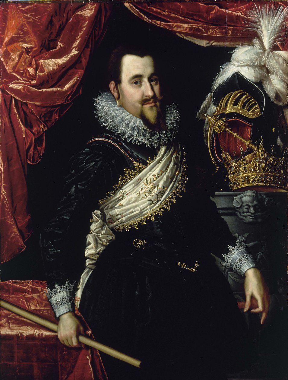 Portret króla Danii Chrystiana IV 1577-1648, c. 1615 autorstwa Pieter Isaacsz