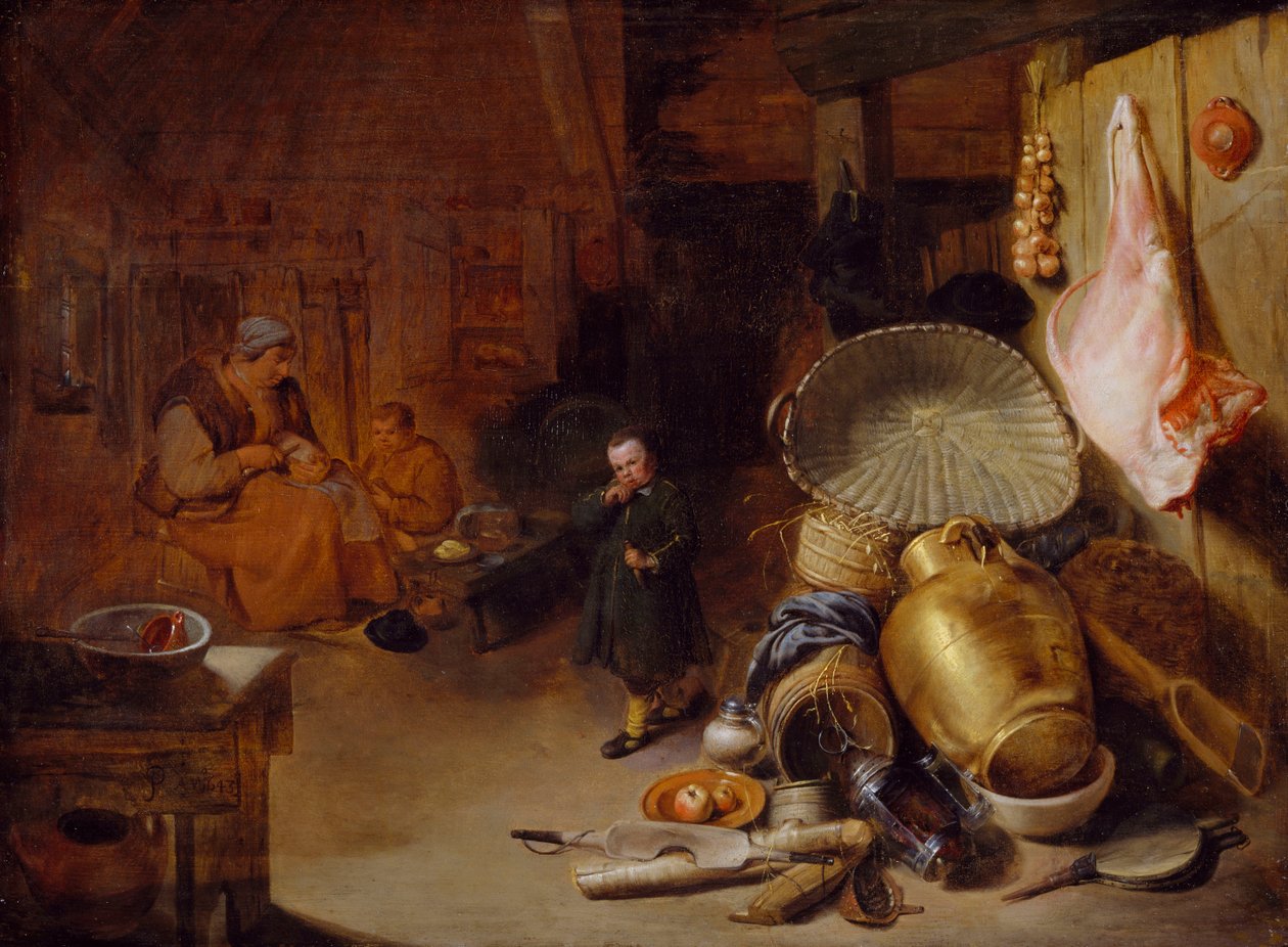 Wnętrze z figurami, 1643 autorstwa Pieter Jacobsz Duyfhuysen