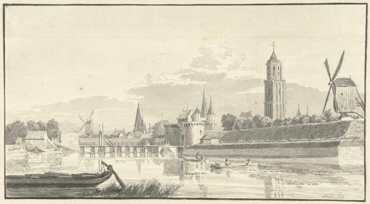 Kamperpoort w Zwolle autorstwa Pieter Jan van Liender (attributed to)