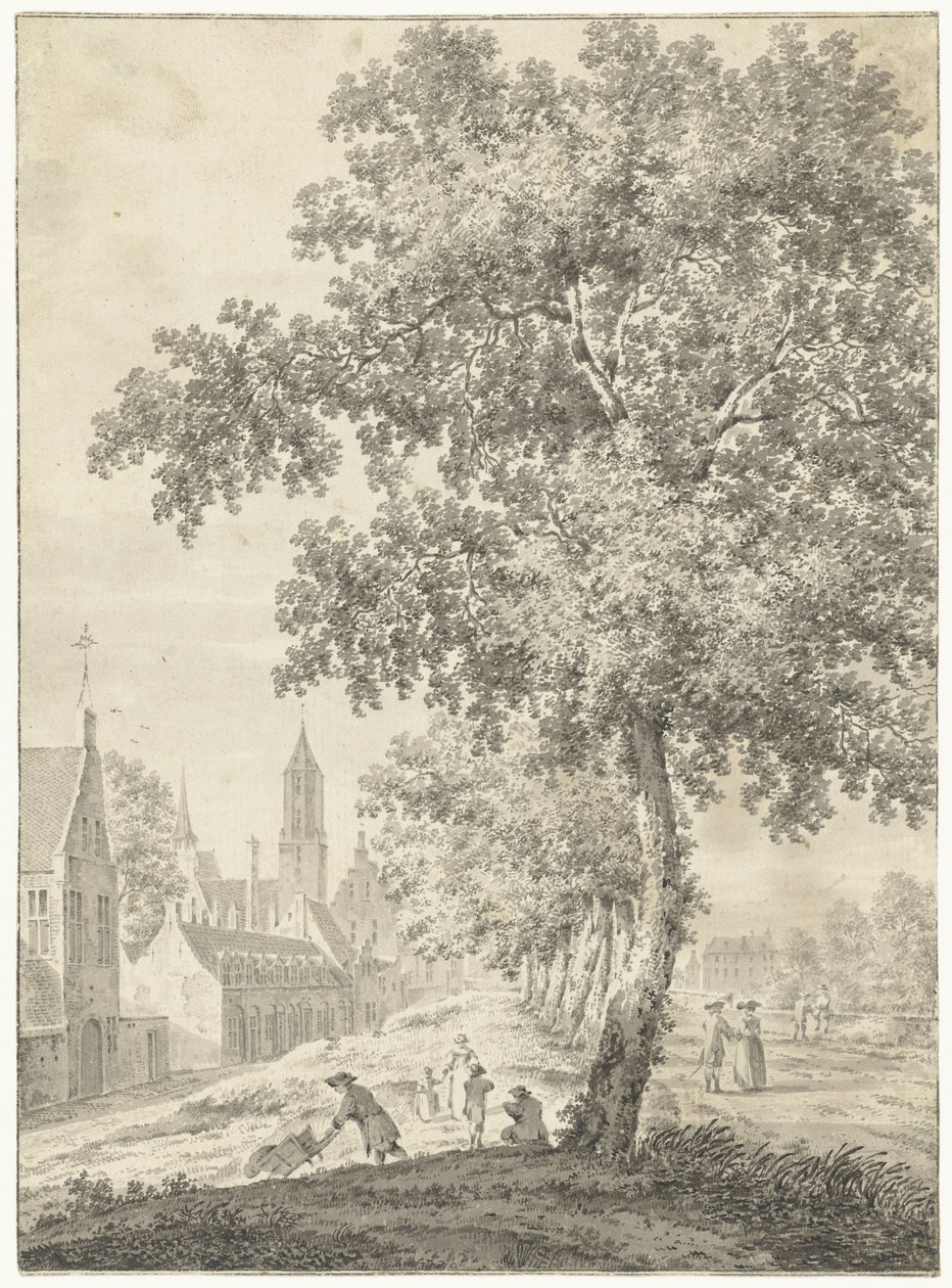 Na murze miejskim w Utrechcie autorstwa Pieter Jan van Liender