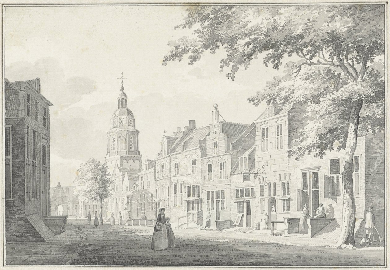 Wiejska ulica w Buren autorstwa Pieter Jan van Liender