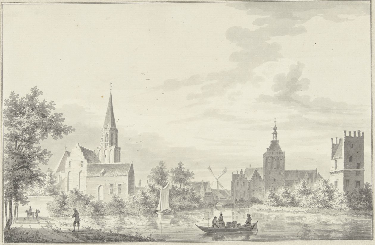 Widok na Culemborg autorstwa Pieter Jan van Liender
