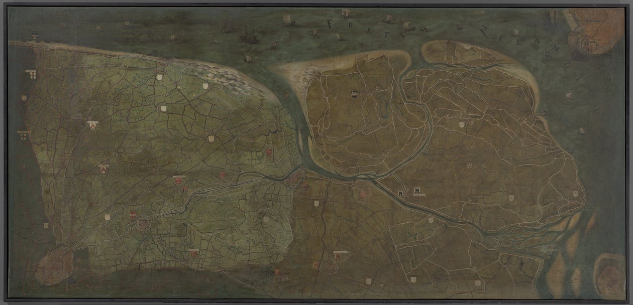 Mapa Brugii za darmo autorstwa Pieter Jansz. Pourbus
