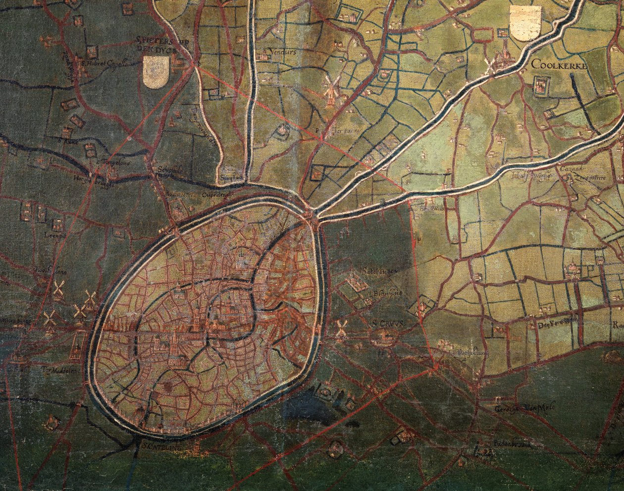 Mapa Wolności Brugii (olej na płótnie) autorstwa Pieter Jansz. Pourbus