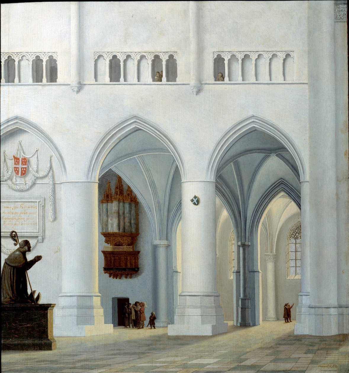 Wnętrze kościoła św Bawona w Haarlemie Obraz Pietera Jansza Saenredama (1597-1665) (ec.holl.) 1630 autorstwa Pieter Jansz Saenredam