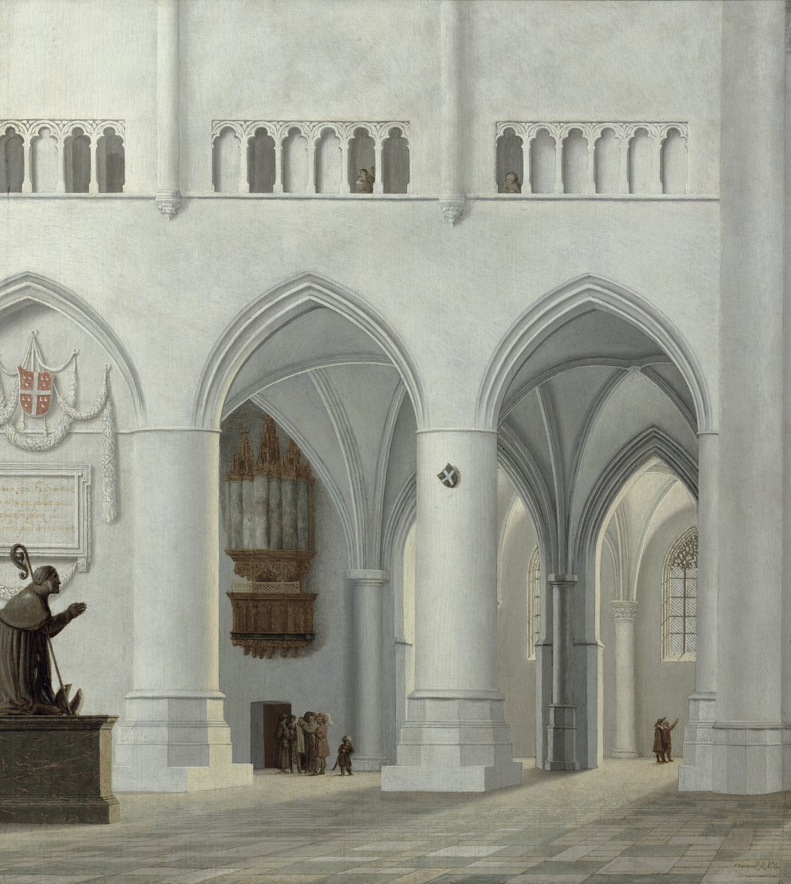 Wnętrze kościoła św. Bawona, Haarlem, 1630 autorstwa Pieter Jansz Saenredam